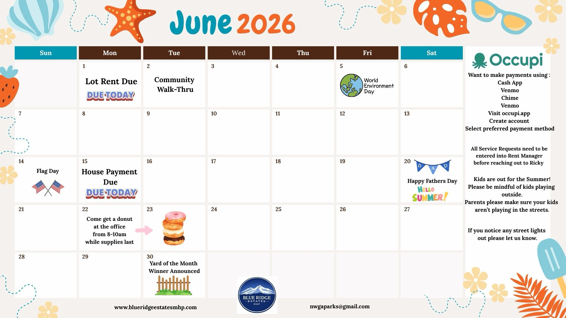 Community calendar